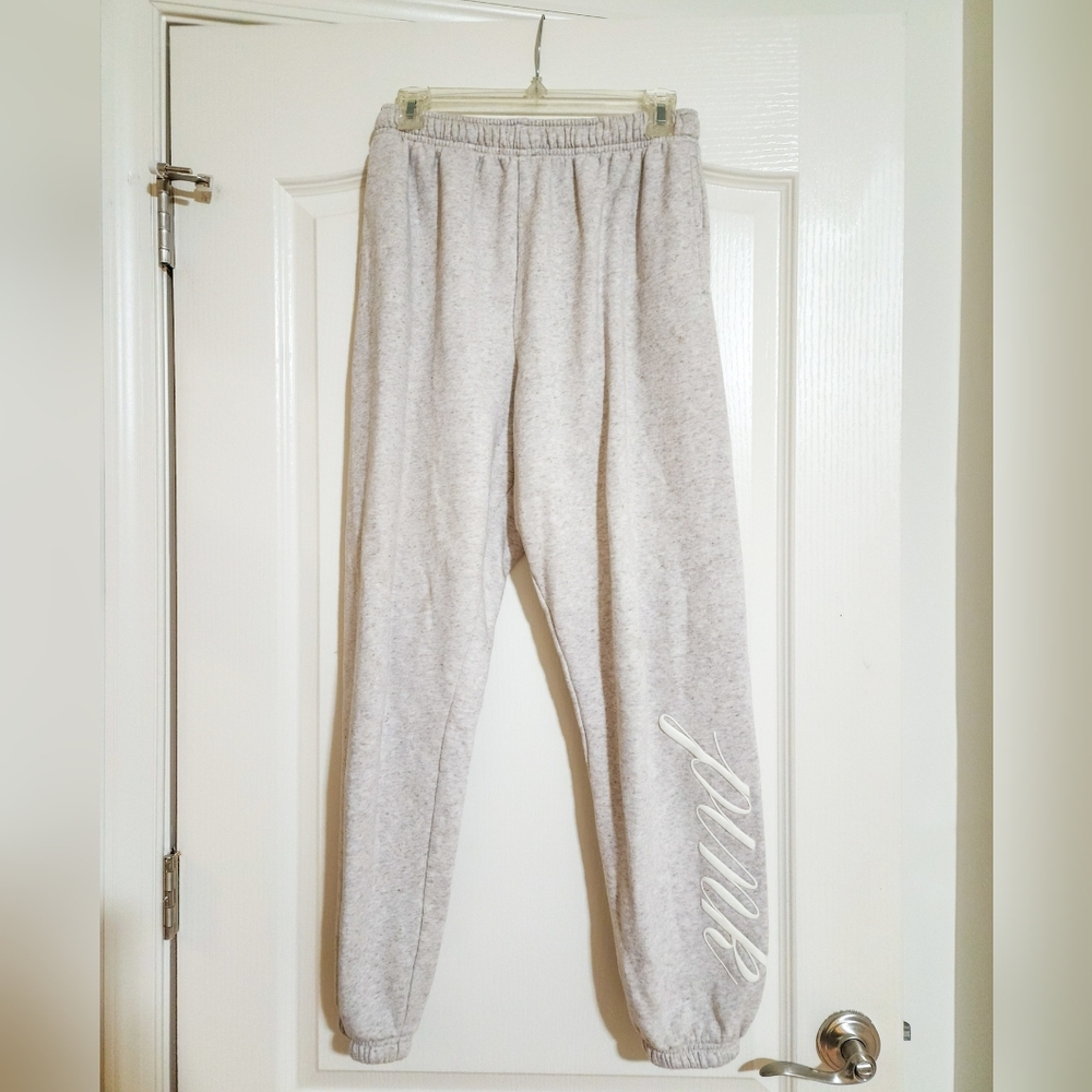 PINK Victoria’s Secret Fleece White/Beige Sweatpants